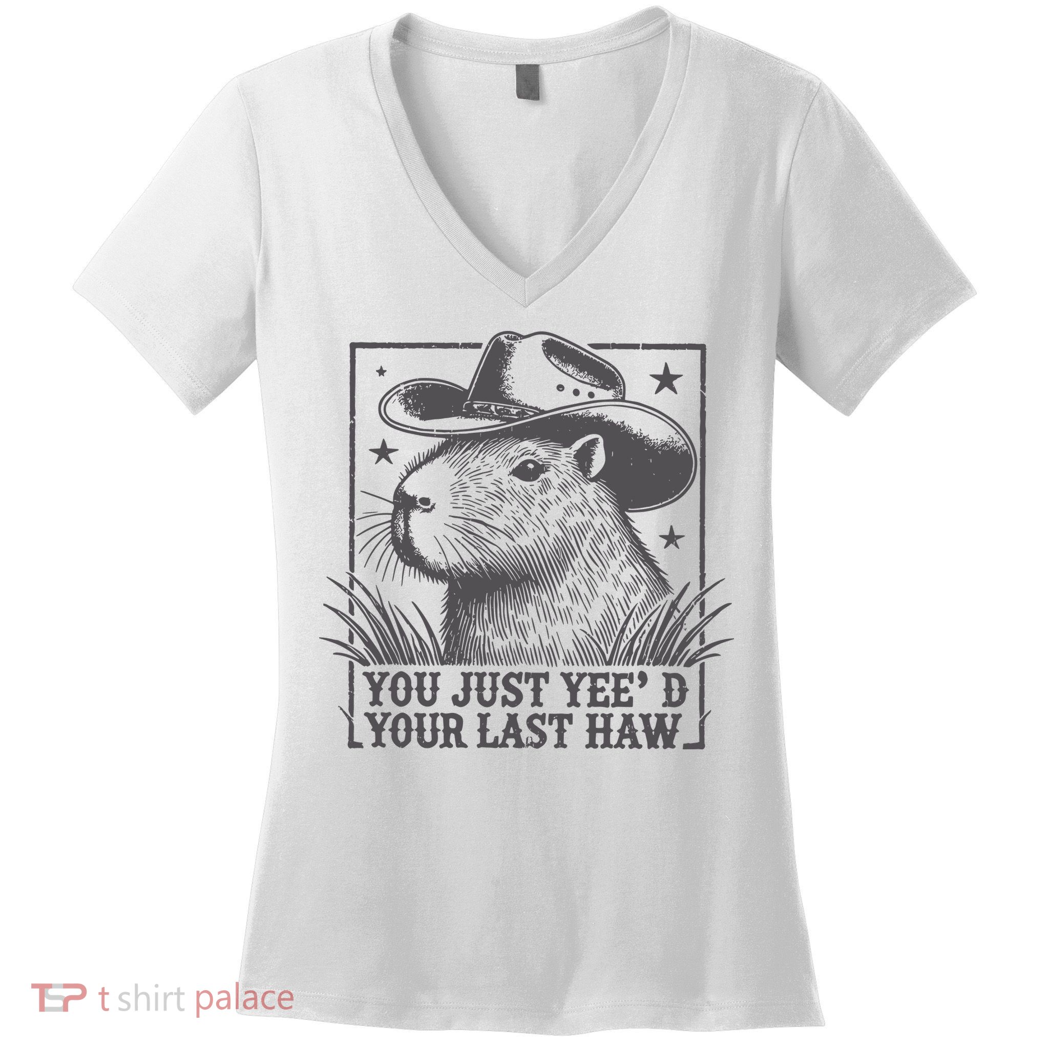 Capybara You Just Yeed Your Last Haw Women's V-Neck T-Shirt