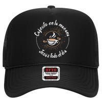 Cafecito Y Jesus Reagalo Cristiano Christian Spanish High Crown Mesh Back Trucker Hat