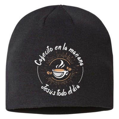 Cafecito Y Jesus Reagalo Cristiano Christian Spanish Sustainable Beanie