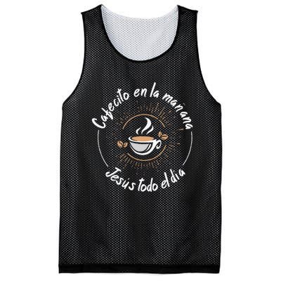 Cafecito Y Jesus Reagalo Cristiano Christian Spanish Mesh Reversible Basketball Jersey Tank