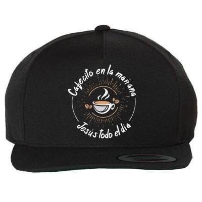 Cafecito Y Jesus Reagalo Cristiano Christian Spanish Wool Snapback Cap