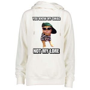 Cringeytees You Know My Swag Not My Lore Womens Funnel Neck Pullover Hood