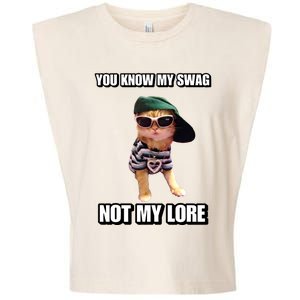 Cringeytees You Know My Swag Not My Lore Garment-Dyed Women's Muscle Tee