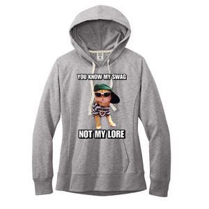 Cringeytees You Know My Swag Not My Lore Women's Fleece Hoodie