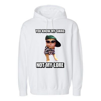 Cringeytees You Know My Swag Not My Lore Garment-Dyed Fleece Hoodie