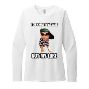 Cringeytees You Know My Swag Not My Lore Womens CVC Long Sleeve Shirt