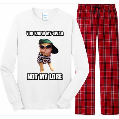 Cringeytees You Know My Swag Not My Lore Long Sleeve Pajama Set