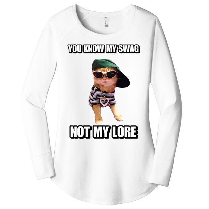 Cringeytees You Know My Swag Not My Lore Women's Perfect Tri Tunic Long Sleeve Shirt