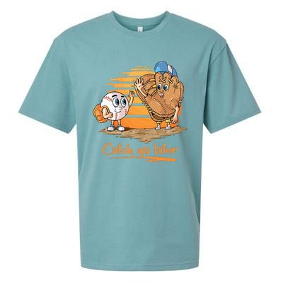 Catch Ya Later Cartoon Baseball Glove And Baseball Sueded Cloud Jersey T-Shirt