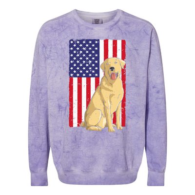 Cool Yellow Lab Art For Yellow Labrador Retriever Colorblast Crewneck Sweatshirt