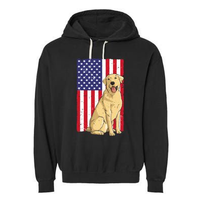 Cool Yellow Lab Art For Yellow Labrador Retriever Garment-Dyed Fleece Hoodie