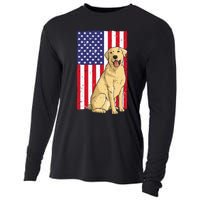 Cool Yellow Lab Art For Yellow Labrador Retriever Cooling Performance Long Sleeve Crew