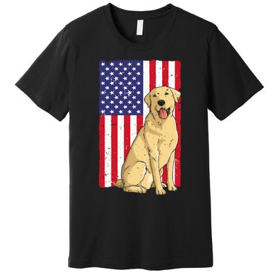 Cool Yellow Lab Art For Yellow Labrador Retriever Premium T-Shirt