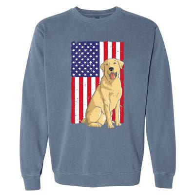 Cool Yellow Lab Art For Yellow Labrador Retriever Garment-Dyed Sweatshirt