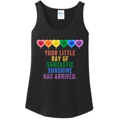 Colorful Your Little Ray Of Sarcastic Sunshine Has Arrived Ladies Essential Tank