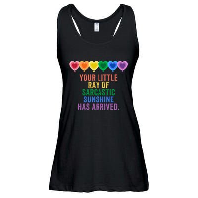 Colorful Your Little Ray Of Sarcastic Sunshine Has Arrived Ladies Essential Flowy Tank