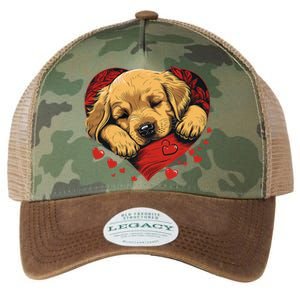 Cute Yellow Labrador Retriever Dog Art Golden Retriever Legacy Tie Dye Trucker Hat