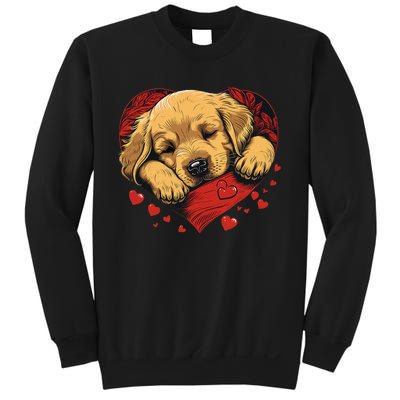 Cute Yellow Labrador Retriever Dog Art Golden Retriever Sweatshirt