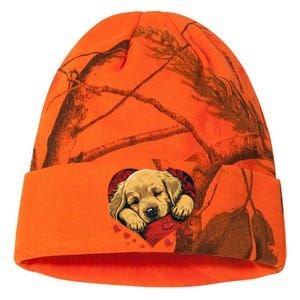 Cute Yellow Labrador Retriever Dog Art Golden Retriever Kati Licensed 12" Camo Beanie