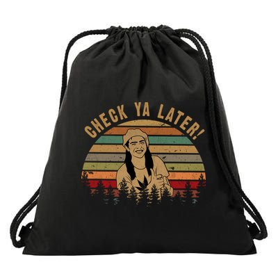 Check Ya Later Funny Dazed And Confused Vintage Movie Drawstring Bag