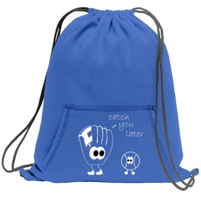 Catch You Later Funny Baseball Sweatshirt Cinch Pack Bag