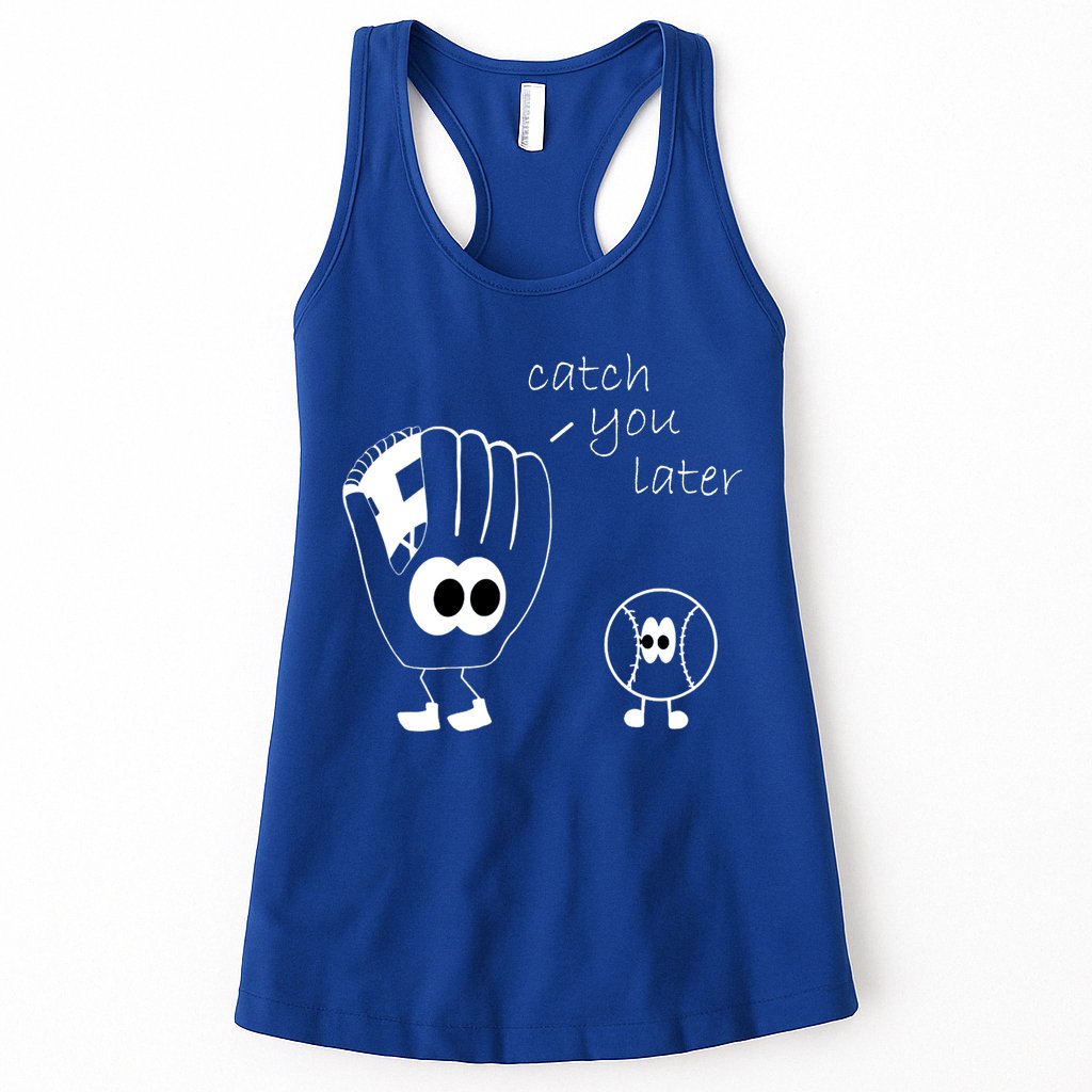 Catch You Later Funny Baseball Womens Tank Top