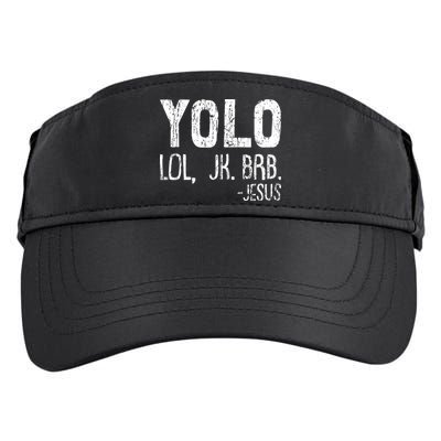 Christian Yolo Lol Jk Brb Jesus Christmas XMas Religious Adult Drive Performance Visor
