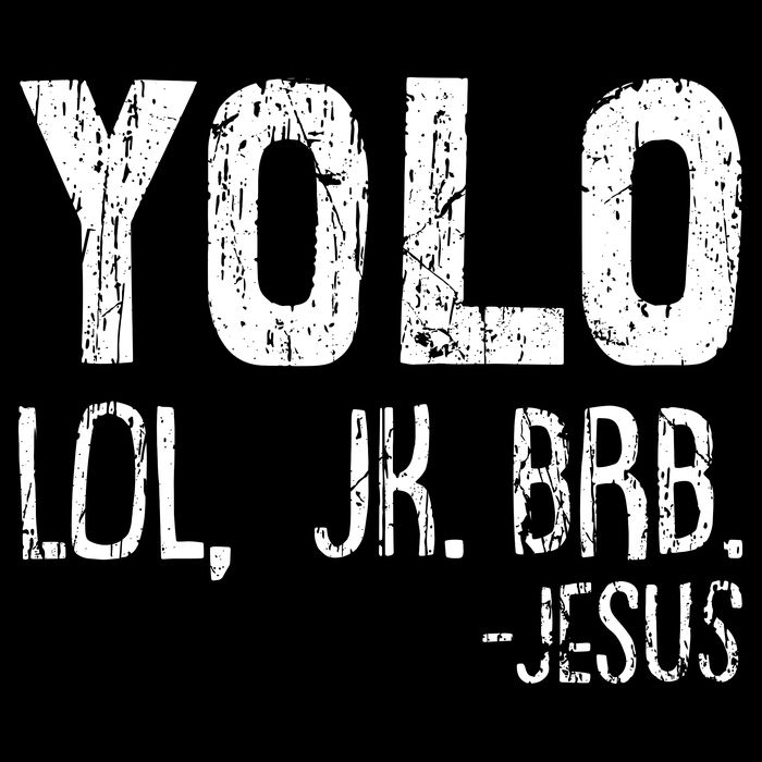 Christian Yolo Lol Jk Brb Jesus Christmas XMas Religious 16 in Basic Backpack