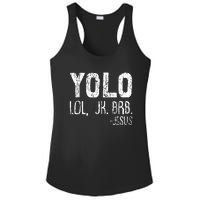 Christian Yolo Lol Jk Brb Jesus Christmas XMas Religious Ladies PosiCharge Competitor Racerback Tank