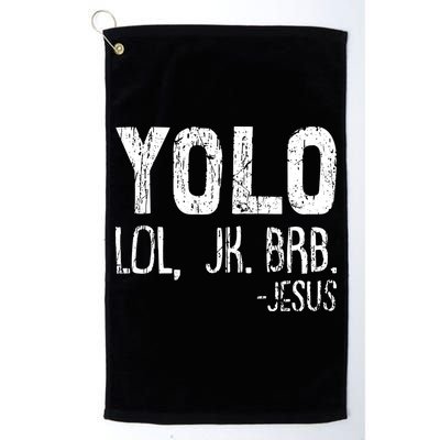 Christian Yolo Lol Jk Brb Jesus Christmas XMas Religious Golf Towel