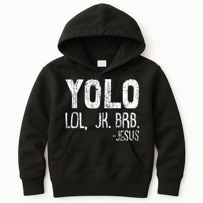 Christian Yolo Lol Jk Brb Jesus Christmas XMas Religious Kids Hoodie