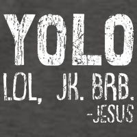 Christian Yolo Lol Jk Brb Jesus Christmas XMas Religious Vector Backpack