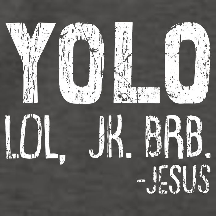 Christian Yolo Lol Jk Brb Jesus Christmas XMas Religious Vector Backpack