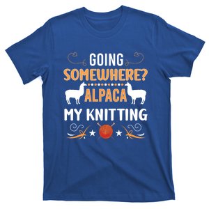 Crochet Yarn Lovers Alpaca My Knitting Funny Crocheting Cool Gift T-Shirt