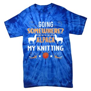 Crochet Yarn Lovers Alpaca My Knitting Funny Crocheting Cool Gift Tie-Dye T-Shirt