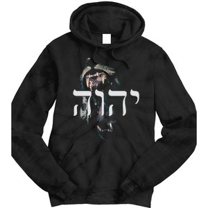 christian YHWH Lion of Judah Yahweh in Hebrew Tie Dye Hoodie