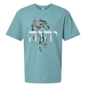 christian YHWH Lion of Judah Yahweh in Hebrew Sueded Cloud Jersey T-Shirt