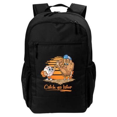 Catch Ya Later Cartoon Baseball Glove And Baseball Ball Backpack