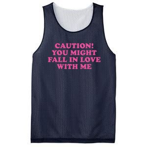 Caution! You Might Fall In Love With Me Mesh Reversible Basketball Jersey Tank