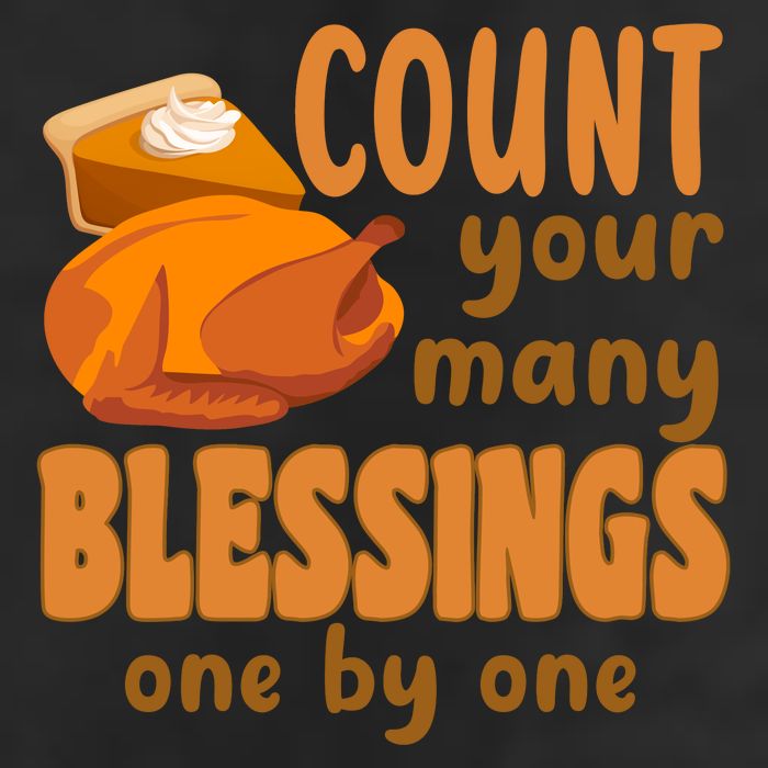 Count Your Many Blessings One By One Thanksgiving 7 Panel Mesh Trucker Snapback Hat