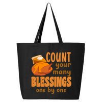 Count Your Many Blessings One By One Thanksgiving 25L Jumbo Tote