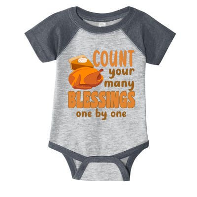 Count Your Many Blessings One By One Thanksgiving Infant Baby Jersey Bodysuit