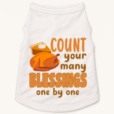 Count Your Many Blessings One By One Thanksgiving Doggie Tank