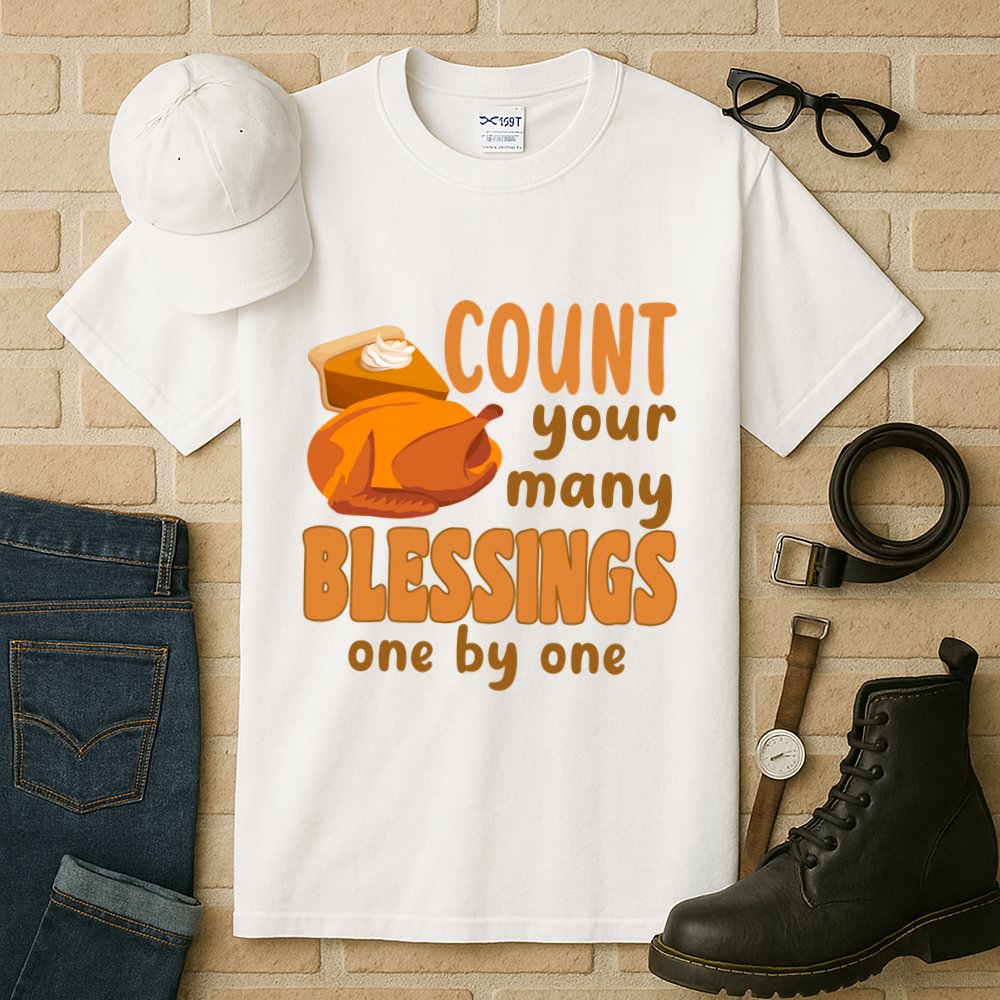 Count Your Many Blessings One By One Thanksgiving Tall T-Shirt