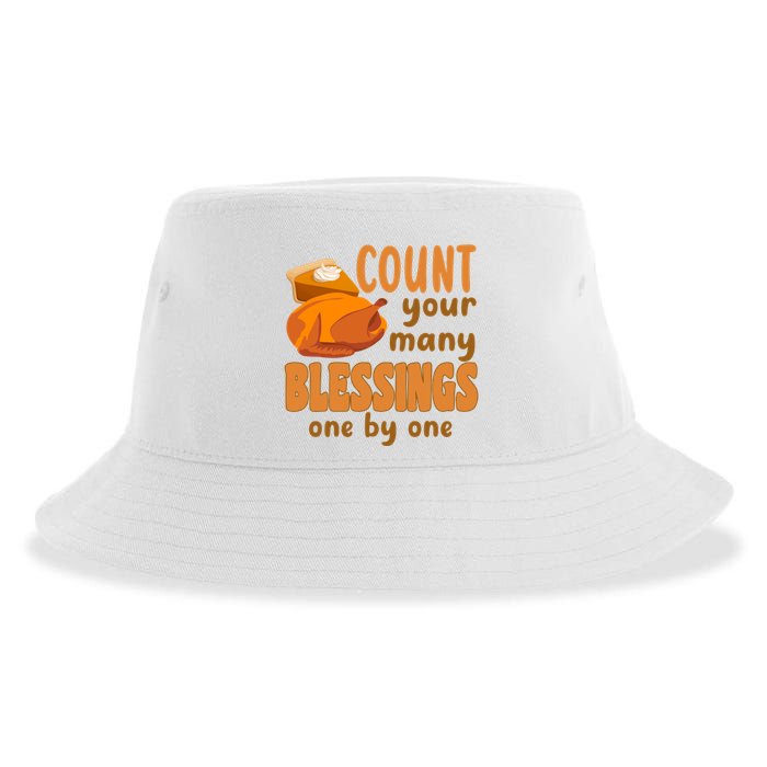 Count Your Many Blessings One By One Thanksgiving Sustainable Bucket Hat