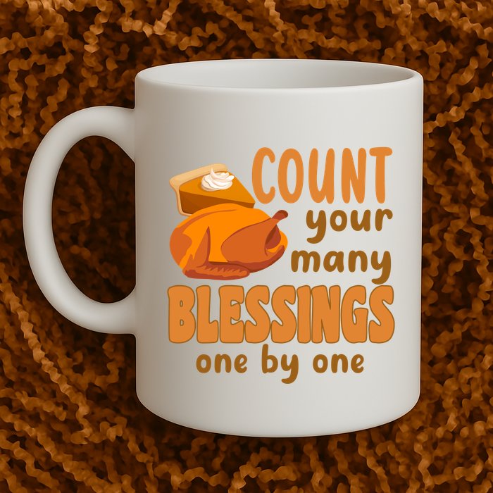 Count Your Many Blessings One By One Thanksgiving Mug