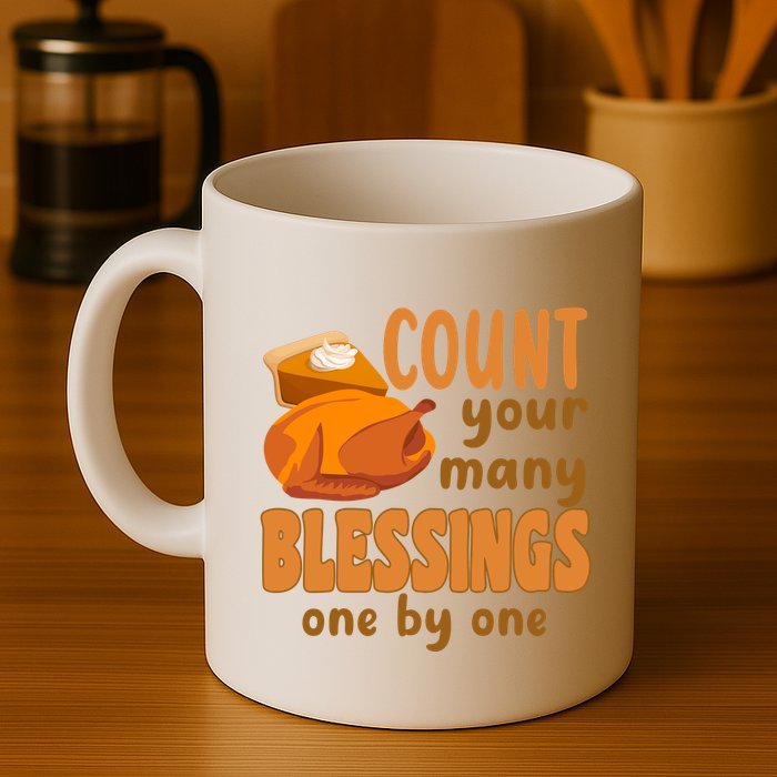 Count Your Many Blessings One By One Thanksgiving Mug