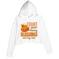 Count Your Many Blessings One By One Thanksgiving Crop Fleece Hoodie