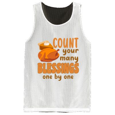 Count Your Many Blessings One By One Thanksgiving Mesh Reversible Basketball Jersey Tank