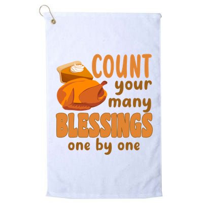 Count Your Many Blessings One By One Thanksgiving Golf Towel